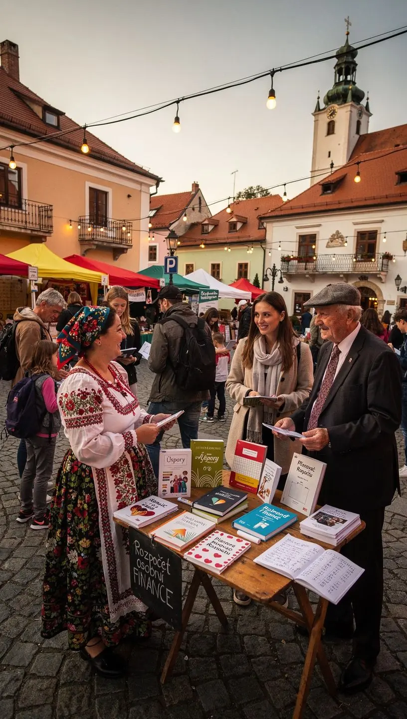 Obrázek skupiny lidí diskutujících o společném rozpočtu a finančních cílech.